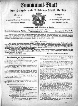 1878,13: No. 13, 31. März 1878
