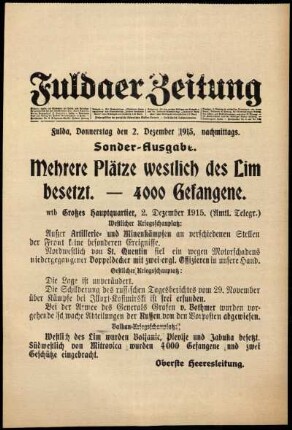 Ausgabe vom Donnerstag, den 02. Dezember 1915.