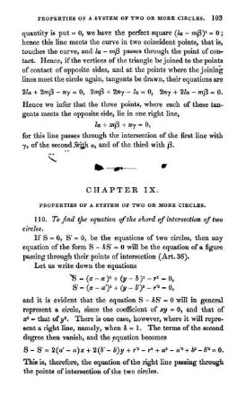 Chapter IX. Properties of a system of two or more circles.