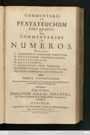 4: Sive Commentarius In Numeros