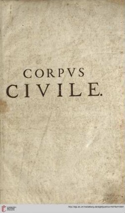 Band 1: Corpus Ivris Civilis Ivstinianei: Tomus Hic Primus Digestum Vetus continet