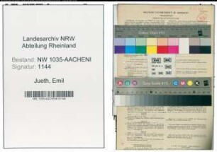 Entnazifizierung Emil Jueth , geb. 26.12.1904 (Schlosser)
