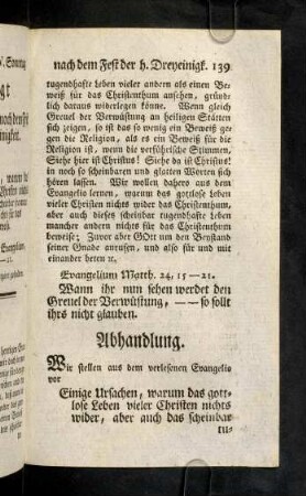 139-150, Wir stellen aus dem verlesenen Evangelio ...