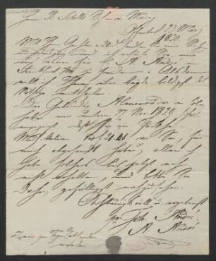 Brief an B. Schott's Söhne : 23.03.1830