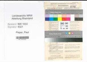 Entnazifizierung Paul Pieper , geb. 24.05.1899 (Polizeibeamter)