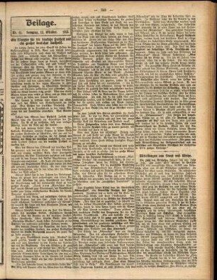 Zweite Ausgabe vom Sonntag, den 12. Oktober 1913.