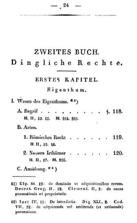 Erstes Kapitel. Eigenthum