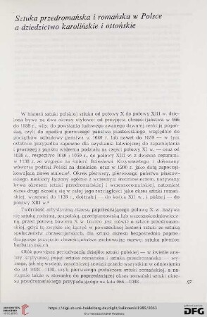 Sztuka przedromańska i romańska w Polsce a dziedzictwo karolińskie i ottońskie