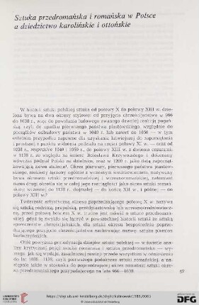 Sztuka przedromańska i romańska w Polsce a dziedzictwo karolińskie i ottońskie