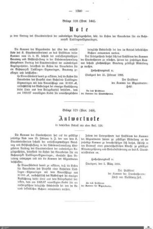 Beilagen zu Protokoll, 149. Sitzung