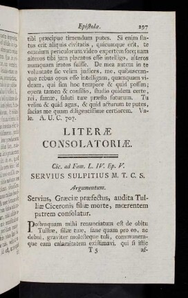297-306, Literae Consolatoriae