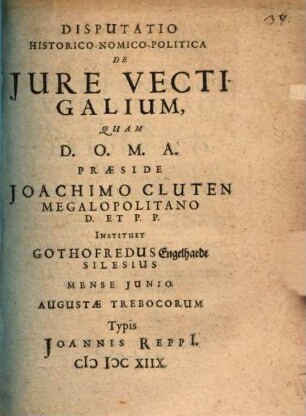 Disp. hist.-nomico-pol. de iure vectigalium
