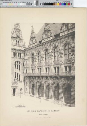 Hof-Façade : das neue Rathhaus in Hamburg