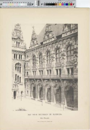 Hof-Façade : das neue Rathhaus in Hamburg