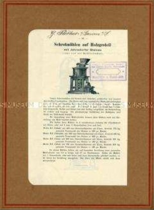 Schrotmühlen auf Holzgestell