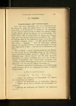 III. Capitel. Vergrösserungen und Verkleinerungen.