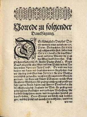 Christliche Dancksagung zu Gott, für das Liecht deß herwiderbrachten Evangelii, im gegenwärtigen evangelischen Jubeljahr, dieses nach Christi Geburt 1617. Jahrs, in den Nürmbergischen Kirchen auff Sontag den 2. Novemberis zusprechen verordnet