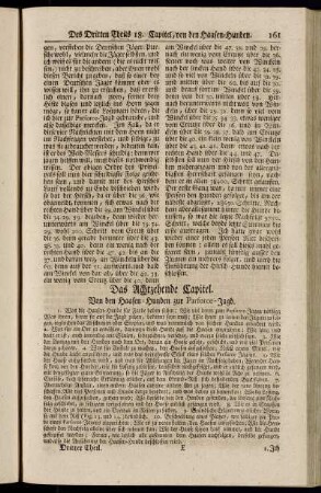 Das Achtzehende Capitel. Von den Haasen-Hunden zur Parforce-Jagd