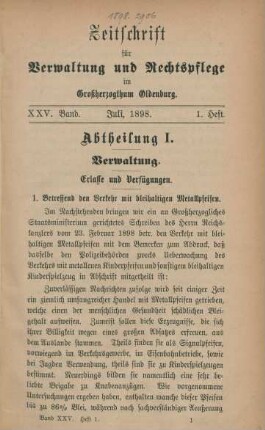 Juni-December 1898 = 1.-2. Heft