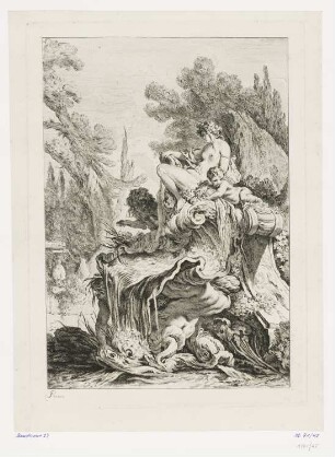 Sitzende Nymphe