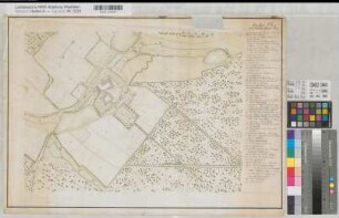 Oelde (Oelde) Teil der Hovesaat des Hauses Geist um 1795 (ca 1 : 2500) 45 x 65 kol. Zeichnung Haus Geist KSM Studienfonds Nr. 35