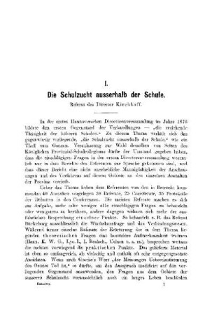 Die Schulzucht ausserhalb der Schule