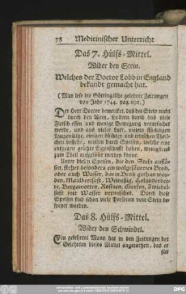 Das 7. Hülfs-Mittel. Wider den Stein.