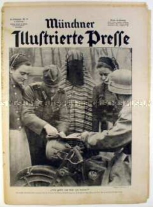 Wochenzeitschrift "Münchner Illustrierte Presse" u.a. über zum Besuch von Mussolini bei Hitler nach seiner Befreiung