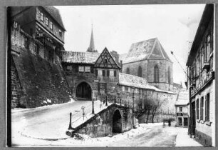 An der Stadtmauer in Kronach zur Winterzeit