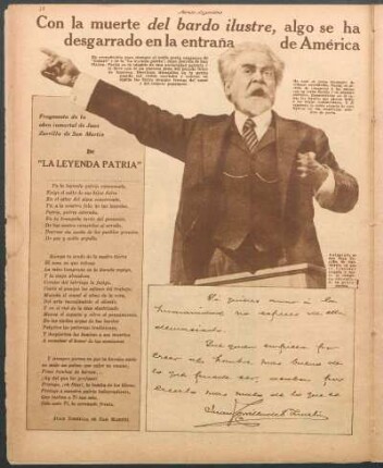 Fragmento de la obra inmortal de Juan Zorrilla de San Martín de "La Leyenda Patria"
