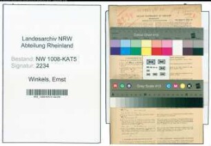 Entnazifizierung Ernst Winkels , geb. 06.09.1901 (Rendant)