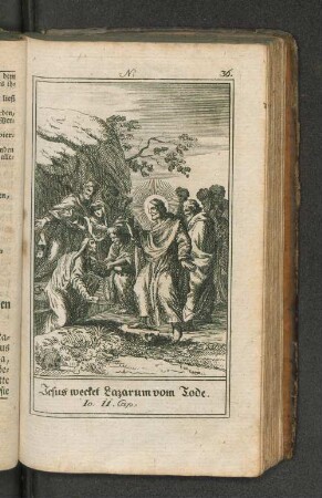Jesus wecket Lazarum vom Tode.