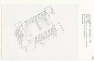 Akademie, Berlin-Charlottenburg (Diplomarbeit bei Bernhard Hermkes): Perspektivische Ansicht (Vogelschau)