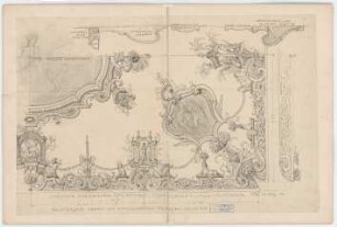 Thiersch, Friedrich von; Wiesbaden; Kurhaus - Plafond im Konversationszimmer (Teilansicht)