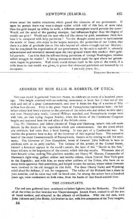 Address by Hon. ELLIS H. ROBERTS.