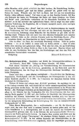 136-137, Chr. Rothenberger-Klein, Geschichte und Kritik des Schwurgerichtsverfahrens in der Schweiz, 1903