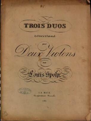 Trois duos concertand pour deux violons