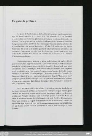 En guise de préface: