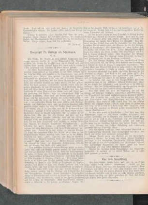 Dompropst Dr. Berlage als Schulmann