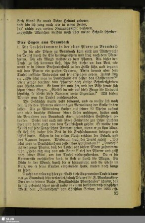 Vier Sagen aus Brambach