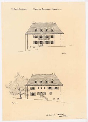 St. Agnes, Heidelberg: Entwurf Ansichten Nord- und Südfassade 1:100