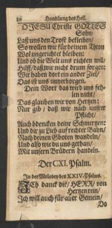 Der CXI. Psalm.