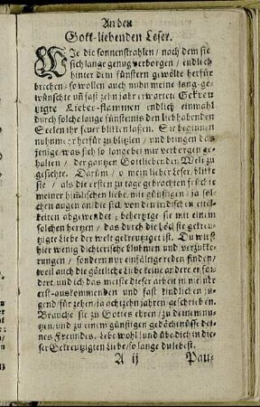 An den Gott-liebenden Leser.