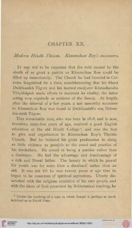Modern Hindu Theism. Rammohun Roy's Successors