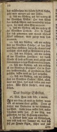 Das freudige Scheiden