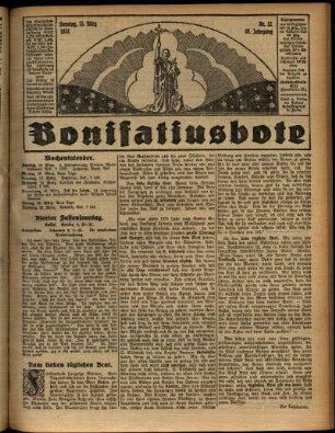Erste Ausgabe vom Sonntag, den 15. März 1931.