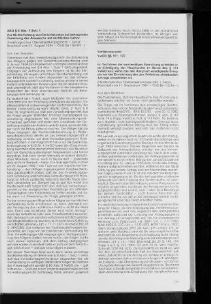 Verfahrensrecht VwGO §§ 161, 123