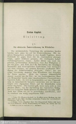 Erstes Kapitel. Einleitung