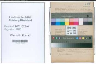Entnazifizierung Konrad Warmuth , geb. 19.11.1897 (Justizangestellter)
