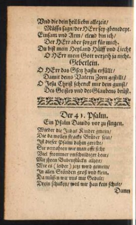 Der 41. Psalm. - Der 50. Psalm.